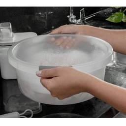 Bacia Flow 5l Bege ou com Pega Ergonômica e Gradação de Litros Lavanderia Limpeza - 3