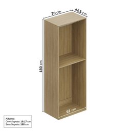 Módulo 70x180 2 Portas 1 Kit Prateleira Frame Cabecasa madeiramadeira - 4