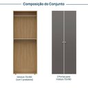 Ver imagem 3 de Módulo 70x180 2 Portas 1 Kit Prateleira Frame CabeCasa MadeiraOriginals