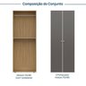 Módulo 70x180 2 Portas 1 Kit Prateleira Frame CabeCasa MadeiraOriginals - 3