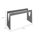 Ver imagem 2 de Mesa Multiuso Cozinha Mila Premium Madeira Maciça C/ Tampo Madeirado C/ Vidro 180x90cm Carvalho/off