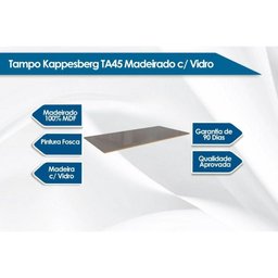 Mesa Multiuso Cozinha Mila Premium Madeira Maciça C/ Tampo Madeirado C/ Vidro 180x90cm Carvalho/off - 4