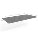 Ver imagem 3 de Mesa Multiuso Cozinha Mila Premium Madeira Maciça C/ Tampo Madeirado C/ Vidro 180x90cm Carvalho/off