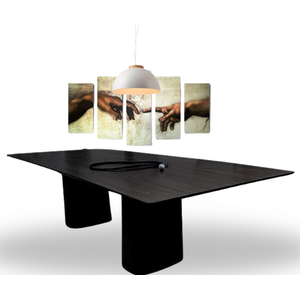 Mesa de Jantar Retangular Duo 260x140cm em Ébano Modelar