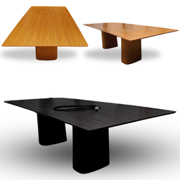 Mesa de Jantar Retangular Duo 260x140cm em Ébano Modelar - 3