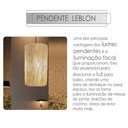 Ver imagem 2 de Pendente Leblon Minimalista Sisal Estilo Japandi