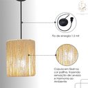 Ver imagem 4 de Pendente Leblon Minimalista Sisal Estilo Japandi