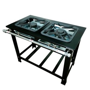 Fogão Profissional Industrial 2 Bocas com Chama Dupla Grelhas de 40x40 para Panelas Grandes Sebem