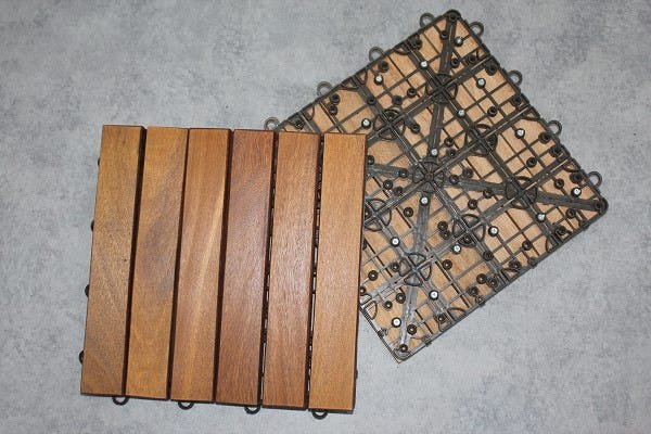 Deck Modular 6 Ripas 30x30 Kit 48 Peças (4m²) - 2