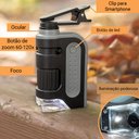 Ver imagem 4 de Kit Microscópio de Bolso Microbrite 60x-120x com Ótico X-scope 7 em 1 Carson