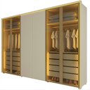 Ver imagem 2 de Guarda-Roupa Casal 6 Portas 4 Portas Reflecta com LED com Pés 100% MDF Splendor Off White