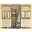 Ver imagem 4 de Guarda-Roupa Casal 6 Portas 4 Portas Reflecta com LED com Pés 100% MDF Splendor Off White