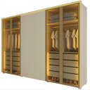 Ver imagem 2 de Guarda-roupa Casal 6 Portas 4 Portas Reflecta com Led com Pés 100% Mdf Splendor