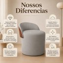 Ver imagem 2 de Puff com Encosto Orgânico Moderno para Recepção Sala Quarto