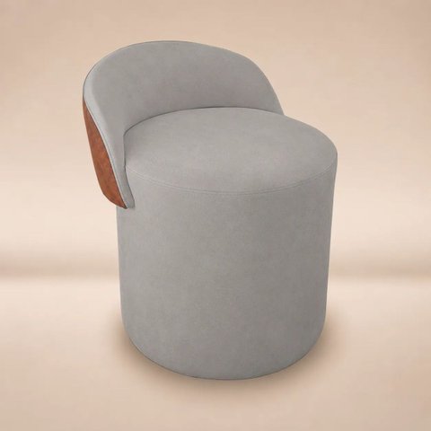 Puff com Encosto Orgânico Moderno para Recepção Sala Quarto