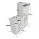 Ver imagem 5 de Cômoda 2 Portas 4 Gavetas Mon Branco - Pnr Móveis