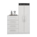Ver imagem 2 de Cômoda 2 Portas 4 Gavetas Mon Branco - Pnr Móveis