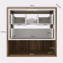 Ver imagem 3 de Gabinete de Banheiro Gael 2 Gavetas1 Prateleira Nogal/Branco - Móveis Bosi