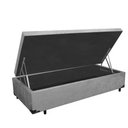 Ver imagem 1 de Cama Box Baú Solteiro Kings Stop Acolchões Suede Cinza 41x88x188