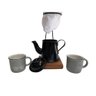 Kit de Café Individual Preto e Cinza Demolição com Engradado Utensilios do Chef - 2