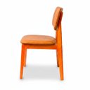 Ver imagem 5 de Cadeira de Jantar Manuela Madeira Maciça Estofada Di Franco Madeira Mel Courino Caramelo