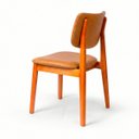Ver imagem 3 de Cadeira de Jantar Manuela Madeira Maciça Estofada Di Franco Madeira Mel Courino Caramelo