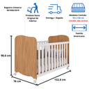 Ver imagem 4 de Berço Infantil Americano Uli 100% Mdf Faura