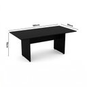 Ver imagem 3 de Mesa de Escritório para Reunião 6 Lugares 180x90cm Studio Preto