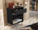 Ver imagem 2 de Aparador Buffet 1 Gaveta Beatriz - Jalmac Móveis: Preto