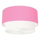 Ver imagem 2 de Plafon Duplo Cilíndrico Vivare Md-3045 Cúpula Tecido 40x35cm - Bivolt Rosa-bebê-branco 127/220v