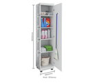 Ver imagem 3 de Armario Multiuso para Lavanderia 1 Porta com Suporte para Vassoura Gabrieli