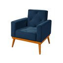 Ver imagem 2 de Poltrona Florença Veludo Azul