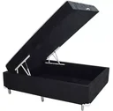 Ver imagem 1 de BOX BAU CONJUGADA MOLA VIUVO SUEDE (110KG - 1.28X1.88X56):VERMELHO