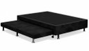 Ver imagem 1 de Cama Box Casal C/ Cama Auxiliar Suede 40x138x188 - Santo Box:preto