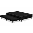 Ver imagem 4 de Cama Box Casal C/ Cama Auxiliar Suede 40x138x188 - Santo Box:preto