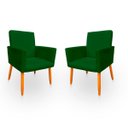 Ver imagem 1 de Kit 2 Poltronas Cadeira para Sala Confortável e Minimalista em Suede