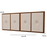 Painel Cabeceira Cama Box Queen 1,60 Estofado com Madeira- Várias Cores:Bege - 2