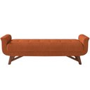 Ver imagem 3 de Puff Recamier Decorativo com Pés em Madeira 195 Cm Itália P05 Bouclê Terracota - Lyam Decor