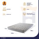 Ver imagem 3 de Colchão Casal King House Espuma D33 Valentine 138x188x12 Branco