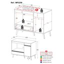 Ver imagem 4 de Balcão para Cooktop e Forno 105cm 1 Porta 1 Gaveta Veneza Multimóveis Mp2258 - Branco