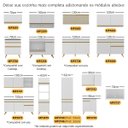 Ver imagem 6 de Balcão para Cooktop e Forno 105cm 1 Porta 1 Gaveta Veneza Multimóveis Mp2258 - Branco