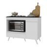 Balcão para Cooktop e Forno 105cm 1 Porta 1 Gaveta Veneza Multimóveis Mp2258 - Branco - 2