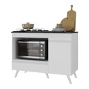 Ver imagem 2 de Balcão para Cooktop e Forno 105cm 1 Porta 1 Gaveta Veneza Multimóveis Mp2258 - Branco