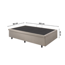 Ver imagem 2 de Cama Box Baú 96x203x34 Solteirão Cm Linho com Pistão a Gás