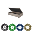 Ver imagem 5 de Cama Box Baú 96x203x34 Solteirão Cm Linho com Pistão a Gás