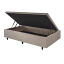 Ver imagem 3 de Cama Box Baú 96x203x34 Solteirão Cm Linho com Pistão a Gás