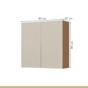 Ver imagem 4 de Armário Aéreo Modulada 2 Portas Nesher Simone Mendes 80cm Mdf Carvalho/greige