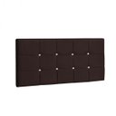 Ver imagem 1 de Painel Queen Strass Jordania 160 CM Courino Marrom - D A Decor