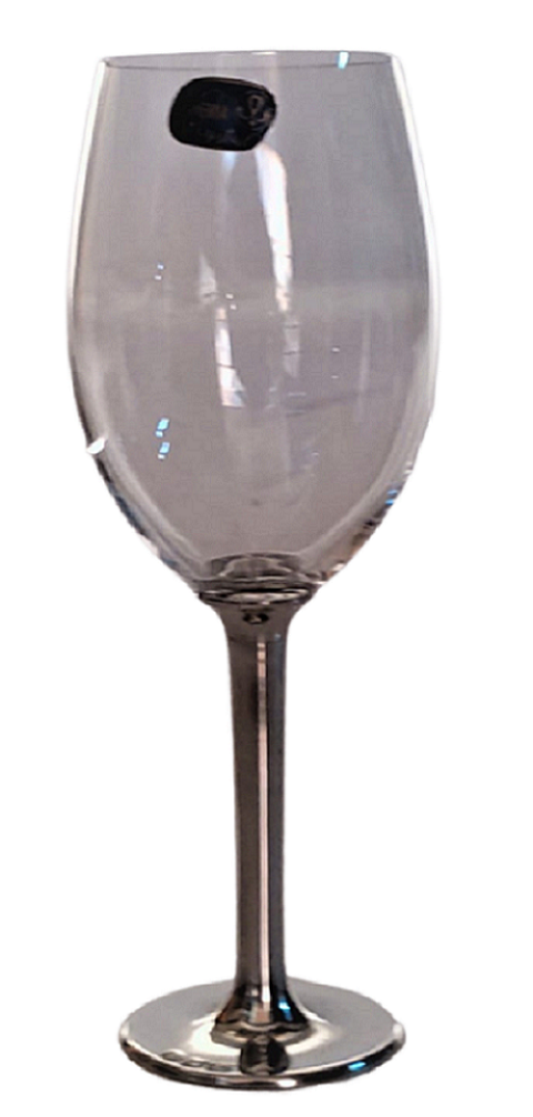 Taça de Cristal c/Haste de Estanho, para Vinho Tinto - 240ml - (P426B18) - John Somers - Polido - 1