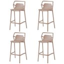 Ver imagem 1 de Kit 4 Banquetas Altas Empilhável Enjoy Rivatti 105 Cm (altura) em Pp Cor Fendi com Proteção Uv